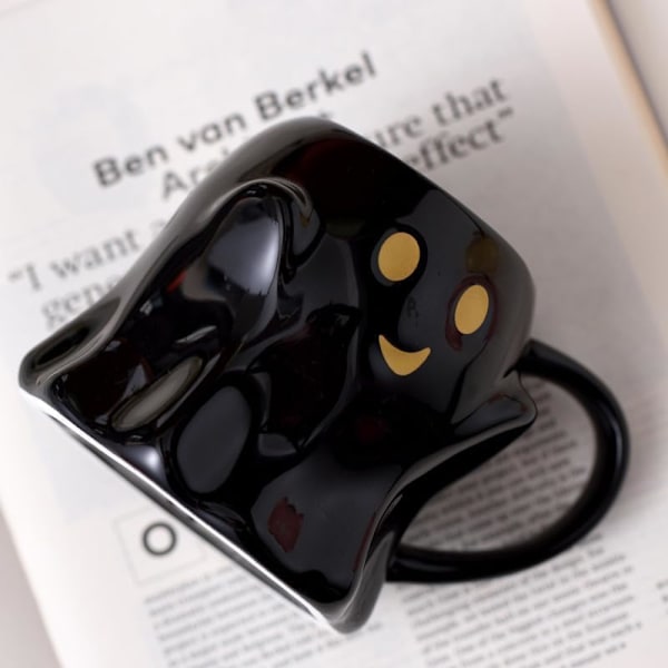 Nyhetsspennende Spøkelseskopp 3D Søt Keramikk Kaffekopp Perfekt for Bursdag Hvit Elefant Gaver til Kaffe Melk Te Elsker Black