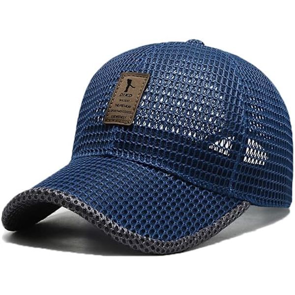 Sommer Mesh Baseball Cap til Mænd Kvinder Trucker Mesh Hat Baseball Caps Udendørs Sports Løb hat 1-blue