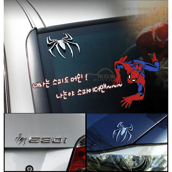 3 stk. Spider Emblem Bilmærke 3D Logo Erstatning til Can Am Spyder Decals F-150 Silverado Sierra RAM（Sølv）