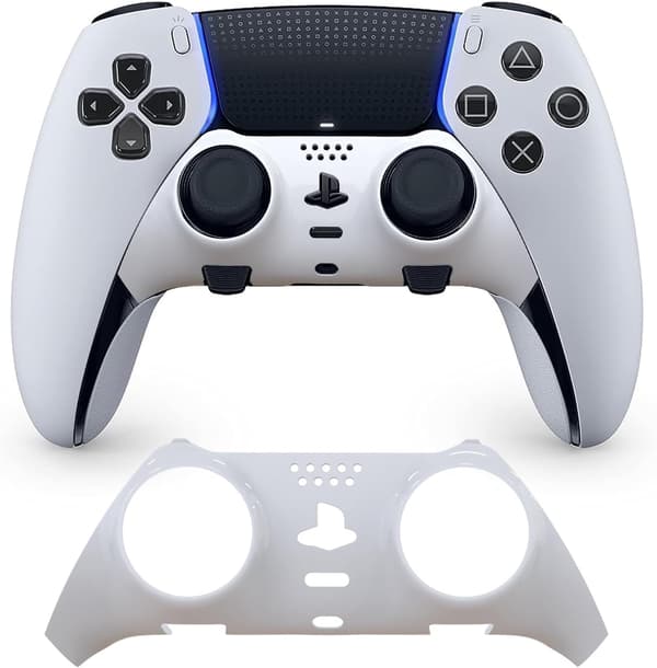 Dekorativ Trim Shell til PS5 Edge Controller Blød Berørings Shell Udskiftning til PS5 Edge Controller Plader Dæksel til Edge Controller (Hvid)