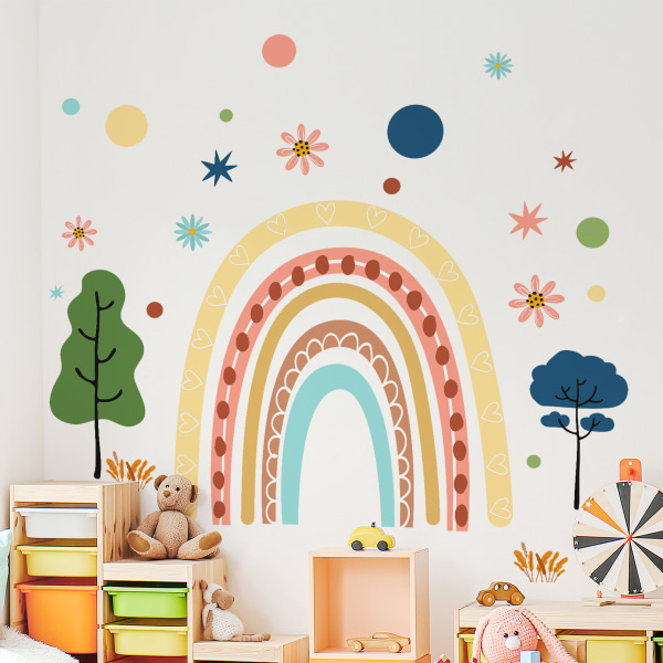 Regnbågsväggdekor Julklapp till dagisbarn Färgglada regnbågsväggdekorationer för klassrumsbarn Heminredning i sovrummet