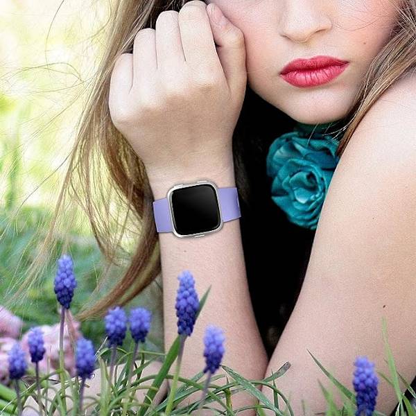 Älykäs rannekkeen hihna on yhteensopiva Fitbit versa -älykellon, versa 2:n ja versa Lite se -kellojen kanssa naisille ja miehille（ Periwinkle-S）