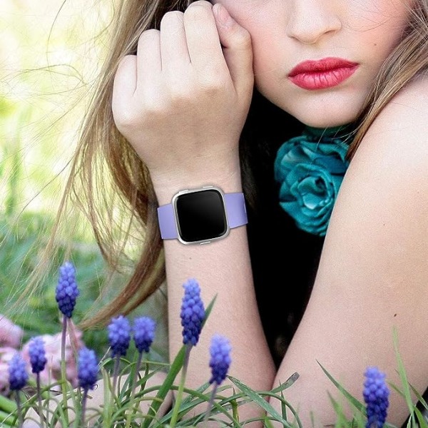 Det smarta watch är kompatibelt med Fitbit versa Smartwatch, versa 2 och versa Lite se klockor för kvinnor och män（ Periwinkle-S）