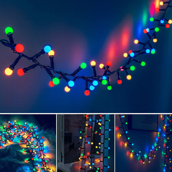 Christmas Cluster Tree Lights Dekorationer 10M 300 LED Vattentät Fairy String Light Plugga in med Memory Timer Remote 11 Ljusläge