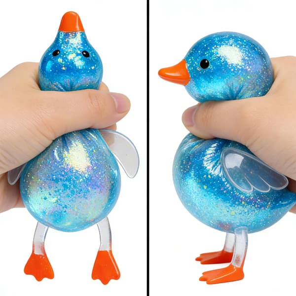 2 stk. Glitter And Squishy Stressbolde, Bløde Formbare Sukkerbold Squishies, Langsomt Stigende Sensorisk Fidget Legetøj til Angst og Stresslindring B style