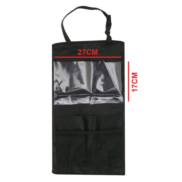 Bilryggseteorganisator med flere lommer, oppbevaring, nettbrett/iPad-holder for passasjerhode