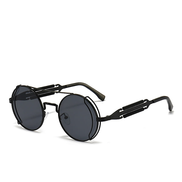Steampunk solbriller John Lennon Hippie briller Retro runde metallramme kvinner menn