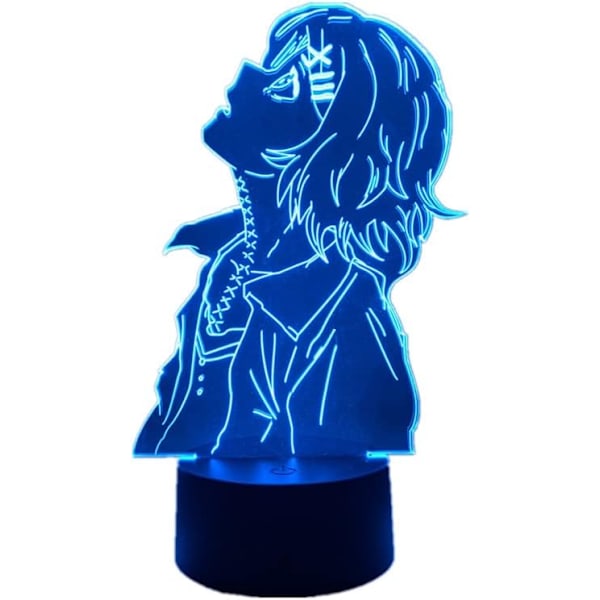 Led Illusion Natlampe Juuzou Suzuya Figur Anime 3d Lampe USB/Batteridrevet 7 Farve Touch/Fjernbetjening 16 Farveændringer