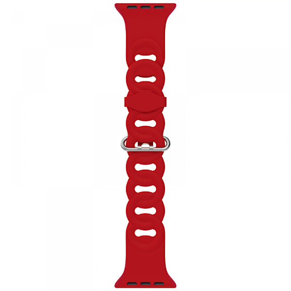2 st spetsband i silikon till Apple Watch 38/40/41 mm, ihålig andningsbar rem för iWatch Series 8 7 6 5 4 3 2 1 SE