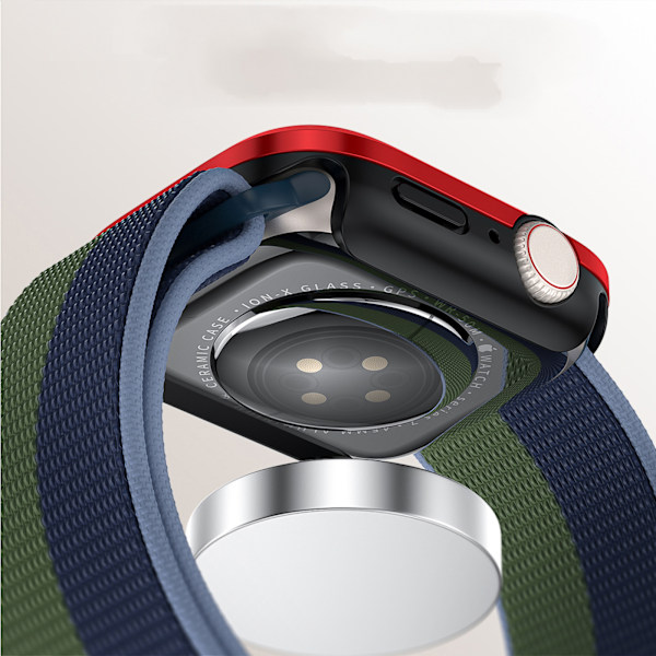 Robust etui kompatibel med Apple Watch 44mm serie SE/6/5/4 militær allround hård TPU beskyttelsescover stødsikkert bumper