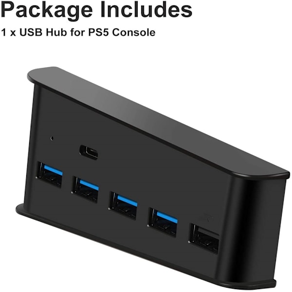 5-Port USB HUB-förlängning Hög hastighetsöverföringskonverter för PS5