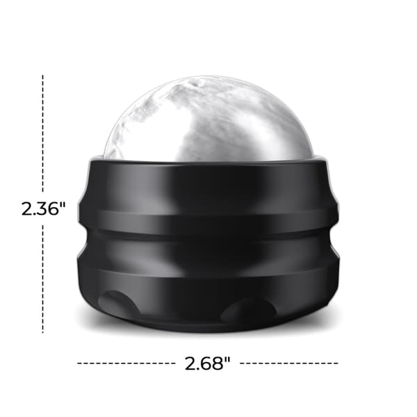 2-pack Muskelmassage Roller Ball, Handhållet Terapiverktyg för Öm Kropp & Ledvärk. Black White