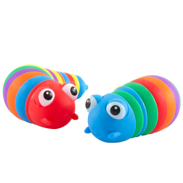 2 kpl Fidget Slug, 3D-nivellelu Fidget-lelu, Sensorinen Slug Fidget-lelu, Relief Slug -lelut toddler, baby, lapsille, pojille ja tytöille