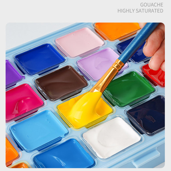 24 farger gouache maling sett 30ml hver gelékopp design guache maling for nybegynnere studenter kunstnere for lerret akvarellpapir