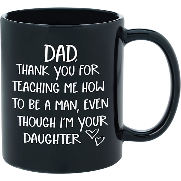 Presenter till pappa från dotter - Pappa-mugg från dotter - Rolig nyhetspresent kaffekopp för pappor - Fars dag, pappas födelsedagspresent, Chris