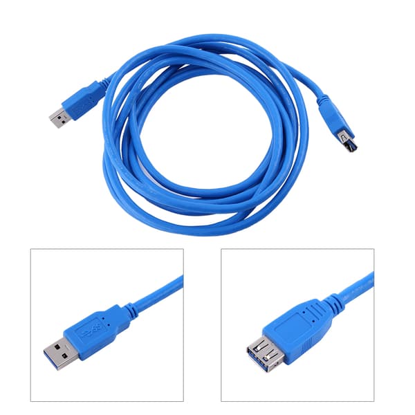 1m/1.8m/3m/ USB 3.0 A hane till hona förlängningsdatakabel hög hastighet 1.8m