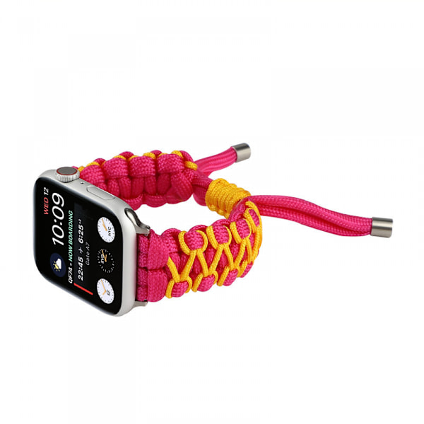 Paracord Watch Band Justerbar Vevd Rem for Apple Watch 42/44/45mm Håndleddsrem Nylon Flettet Watch Band Erstatning