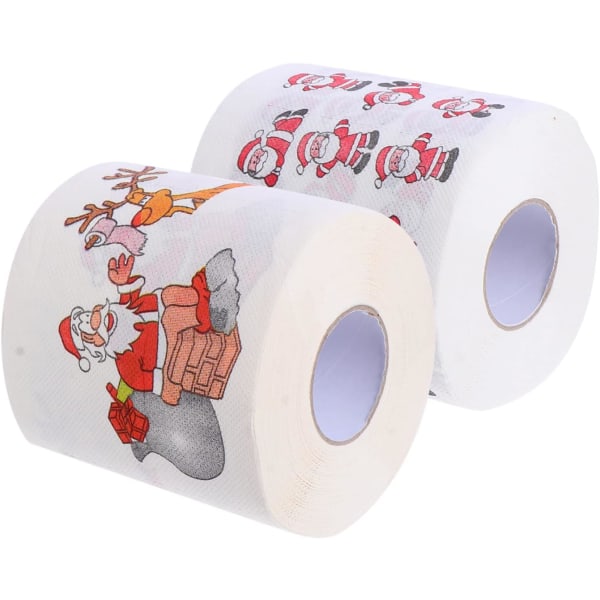 WJ 4 rullar julrulle printed färgade servetter Färgat toalettpapper silkespapper julservetter julpapper julservetter printed slit
