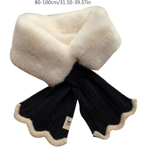 Sjal, Vinterhalsvarmer Kryss-Kryss Pels Tykk Sjal Elegant Halsgaiter