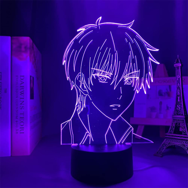 3D Anime Lampe Frugtkurven Manga Kyo Sohma til Soveværelses Dekoration Natlys Led Lys RGB 16 Farver med Fjernbetjening