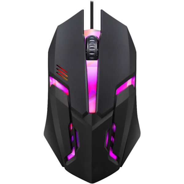 RGB Gaming Mus, 1600 DPI Trådbunden Datormus, Ergonomisk Gaming Mus, Färgglada Ljus, 3D Rullhjul, för Win10 8 7 för Win för Win XP