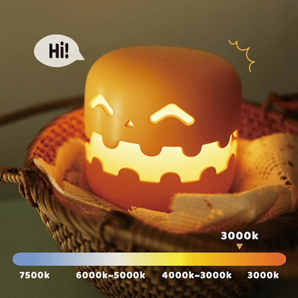 Kurpitsa Yövalo Paristoilla, Kurpitsa Jack O Lantern Latautuva, Langaton Himmennettävä Uutuus Lastenhuoneen Lamppu Ajastimella, Koti Sisustuslahja