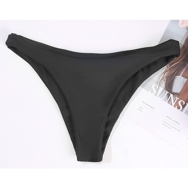 WJSMWomens Bikini Sort Push Up Brasiliansk Todelt Badedragt Black L