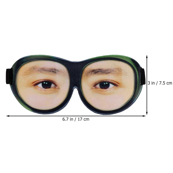 Rolig Sömnmask Sovhjälp Rolig Ögonmask Barn Sömnmask 3D Sovögonmask Glasögon Riktig Person Barn