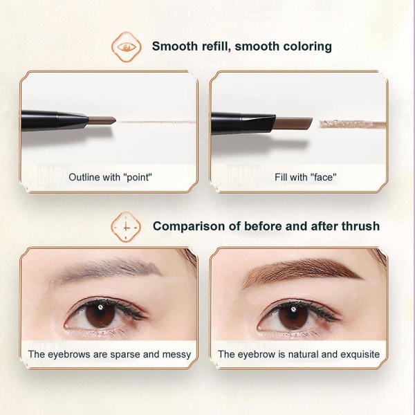 Precision Brow Pencil Ultra Fine Long Lasting Dual-use Eyebrow Pencil With Brush