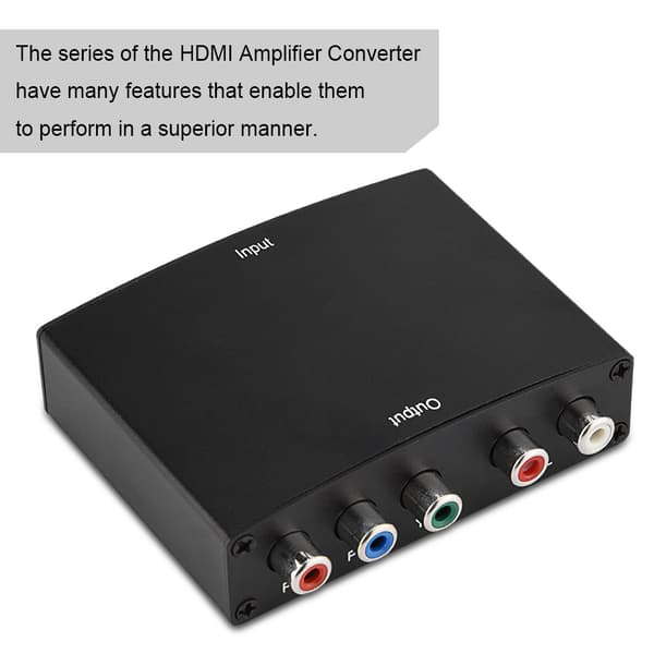 1080P HD HDMI til RGB YPbPr Video og R/L Audio Adapter Konverter Elektronisk