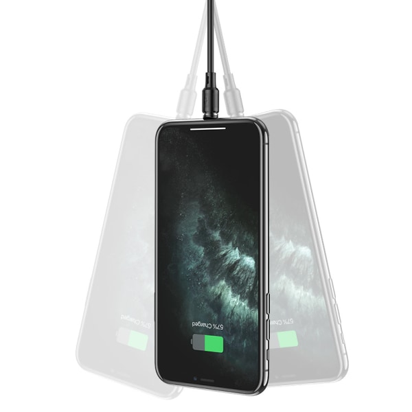 hoco. X52 magnetisk laddningskabel för iPhone 12 universal laddningskabel med rund huvud för mobiltelefon