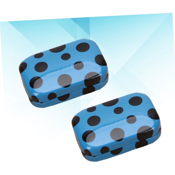 WJ 2 st Resepincett Behållare Dispenser Case Case Linsbehållare Organizer Mini Care Box Tillbehör Kompletterande låda blue 8.5*5.5CM