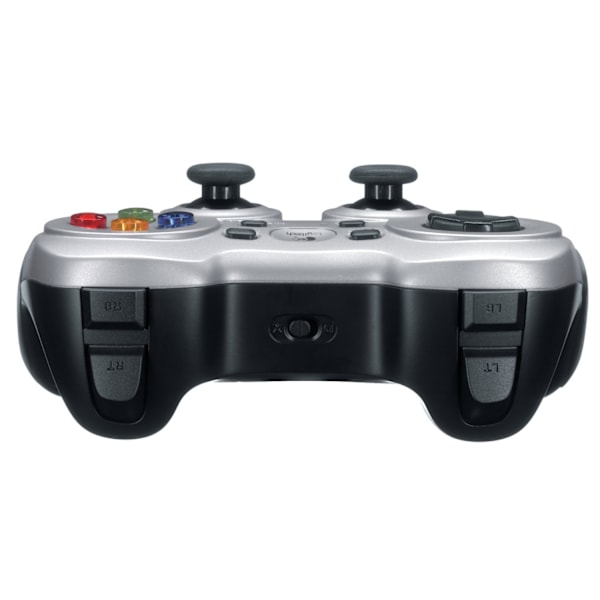 Logitech G F710 Langaton peliohjain, 2,4 GHz langaton USB-nanovastaanottimella, Ohjain kaksoisvärinäpalautteella, 4-kytkimen D-pad, PC - Harmaa/Musta