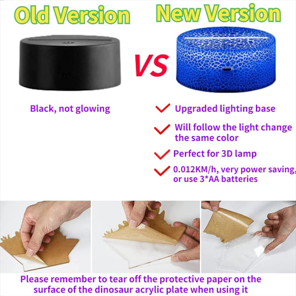 3D Hajnattlampa, 16 Färgbyten, Dimbar Fjärrkontroll/Smart Touch, 4 st 3D Hologram Illusion Lampa, Delfin Sänglampa (Havsdjur)