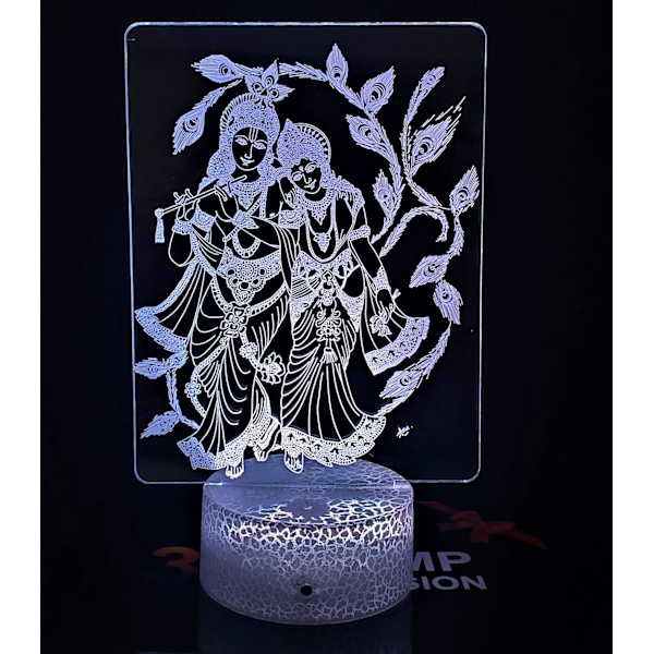 3D Illusion Natlys Lord Hanuman Statue Bedste Gaveidé Diwali til Venner & Familie - Cool Hjem Kontor Soveværelse Dekoration med Berøringsføler 16 Farver