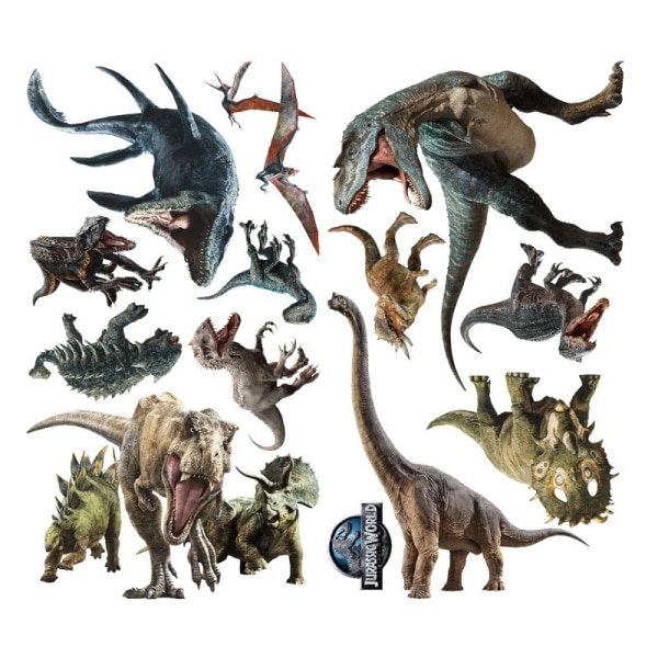 Hauskat dinosaurusseinätarrat - Dinosaurs-koristeelliset seinätarrat - Dinosaurusten irrotettavat seinätarrat lastenhuoneen sisustukseen