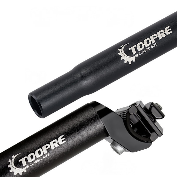 Sadelstolpe i aluminiumlegering för mountainbike, 25,4 27,2 28,6 30,8, förlängningstillbehör (27,2 x 350 krymphuvud (frostad silver))
