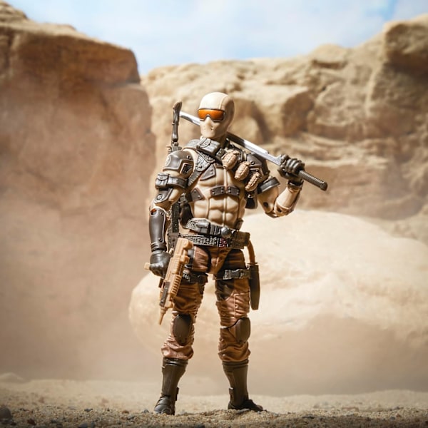 Klassificerad serie Desert Commando Snake Eyes, samlarobjekt G.I. Joe actionfigurer, 92, 6-tums actionfigurer för pojkar och flickor, med 9 tillbehör