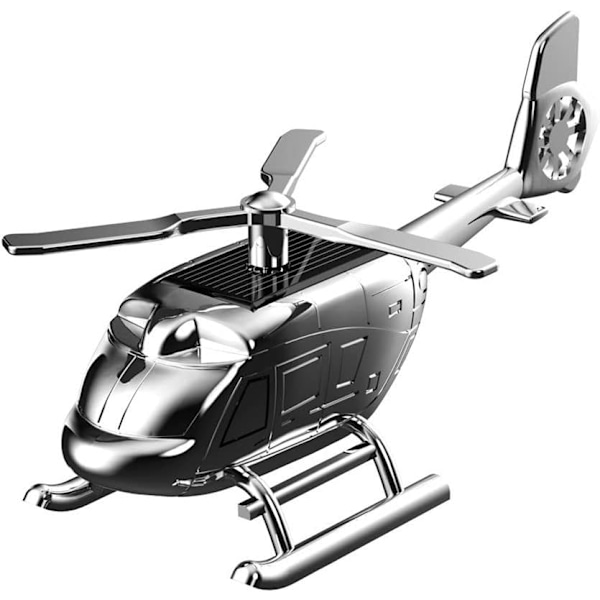 Luftfräschare, Kreativ Solcellsdriven Helikopterformad Automatisk Inredningsluftfräschare Dekorationer med Halkskyddande Matta för Bil och Hem Bilventil Diffusor Ornament