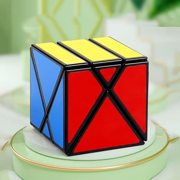 Sticker X Skewb Speed Cube, Deformert 4-akse Skewb Cube Puslespill, 3D Hjernepuslespill