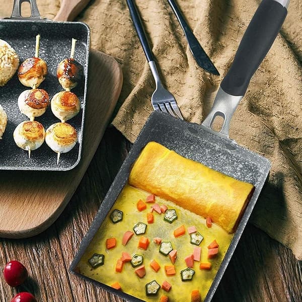 Multifunksjonell stekepanne, non-stick stekepanner 20 cm, non-stick omelettpanne, granittstekepanne, steinpanne, 7,5 tommer