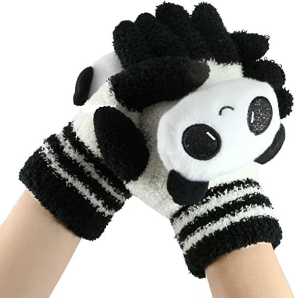 Sødt Panda Vinter Uld Touchscreen Handsker til Kvinder Piger Vindtætte Varme Strik Tekst Handsker Luffer Gave til Jul