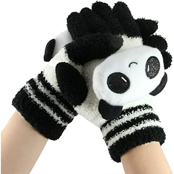 Söta Panda Vinter Ull Pekskärm Handskar för Kvinnor Flickor Vindtäta Varma Stickade Sms Handskar Vantar Present till Juldagen