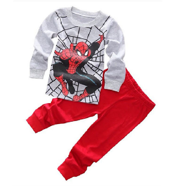 Pojkar Pyjamas Lilla Pojkar Småbarn Cartoon Pyjamas Set 100% Bomull Barnkläder Barn Pyjamas 6-6Y