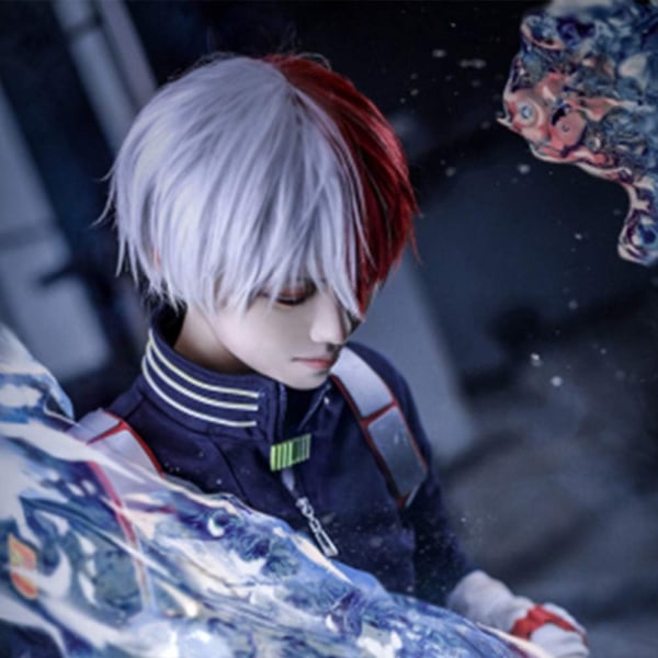 Anime Cosplay -peruukki, Halloween -peruukki, ilmainen peruukki (Todoroki Shouto)