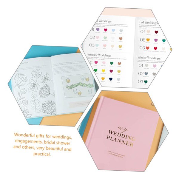 Operitacx 2 stk Bryllupsbok Bryllups Planlegger Notatbok Notatbøker for Arbeid Bryllups Planlegging Organizer Binder Brud Bok Planlegger Notisblokk
