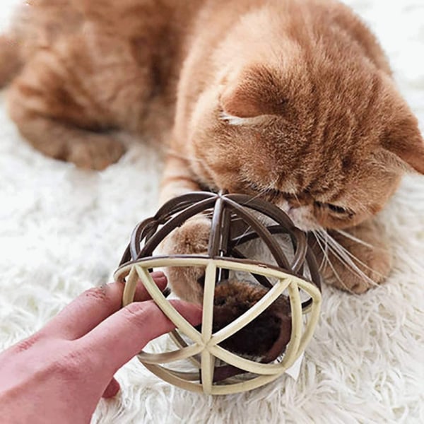 Katt leksak boll, katt mus boll bur katt mus leksak katt interaktiv leksak pip mus katt leksak, katt mus boll leksak