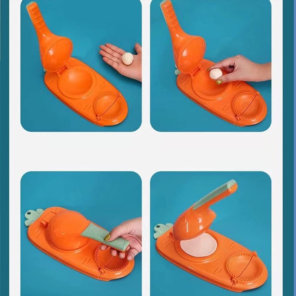 2023 Dumpling Skin Artifact DIY Dumpling Maker -【Ny version】2 i 1 Dumpling Maker, Multifunktionell DIY Manuell Dumpling Press (Rosa)