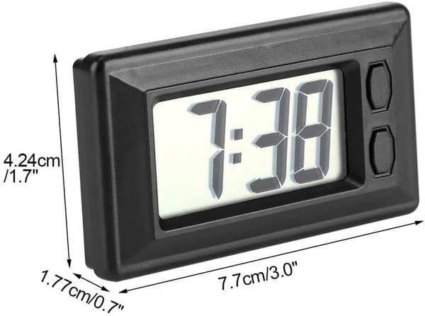 LCD Digital Klocka Bil Instrumentbräda Skrivbord Elektronisk Klocka Datum Tid Kalender Display