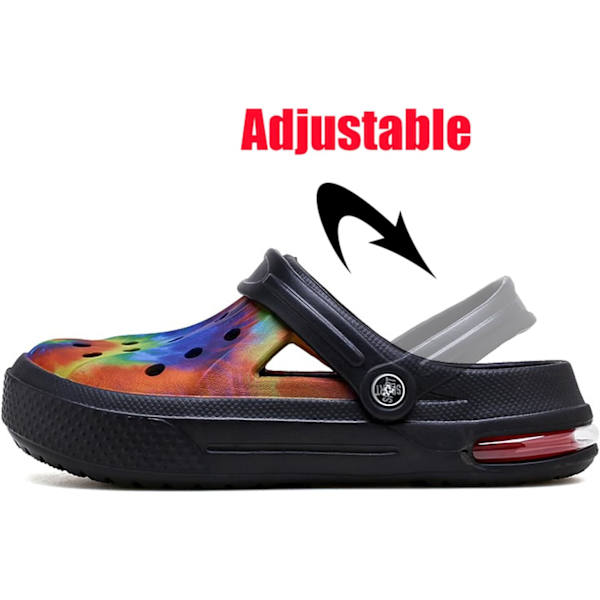 Kvindernes Have Clogs Sko Casual Slipper Strand Sandaler Anti-Slip Pool Vandsko Hjemmesko Sommer Fodtøj colour Black 10.25inch 8 Women/6.5 Men